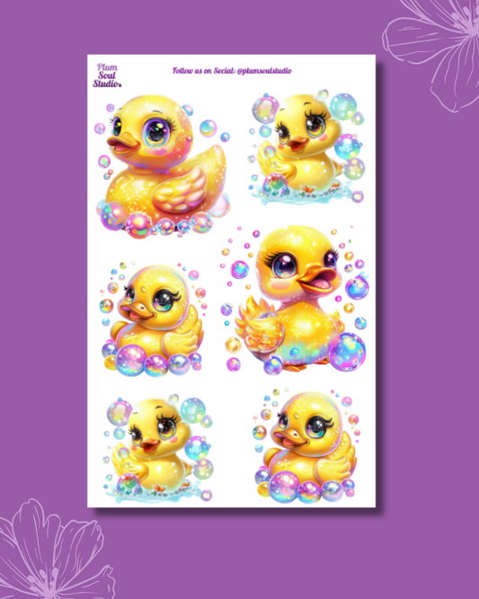 Glam Duckies Sticker Sheet