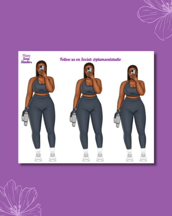 Selfie of Progress Curvy Mini Sticker Sheet