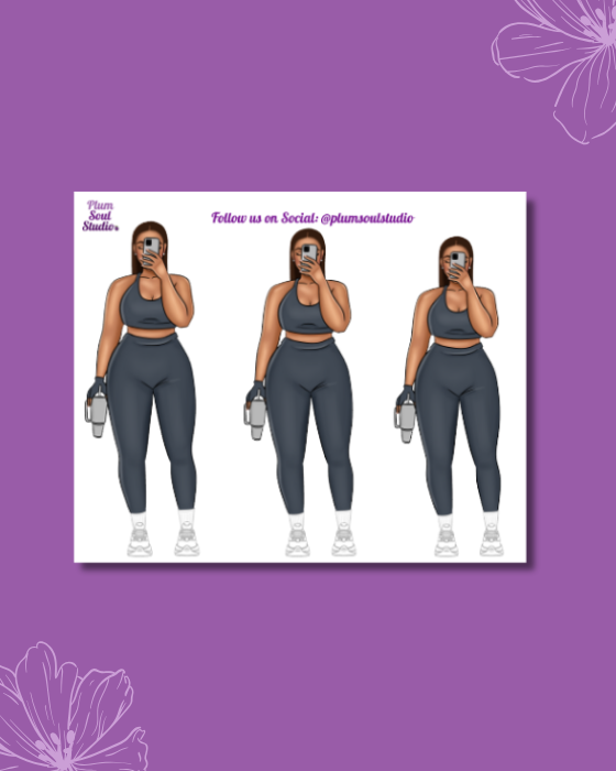 Selfie of Progress Curvy Mini Sticker Sheet