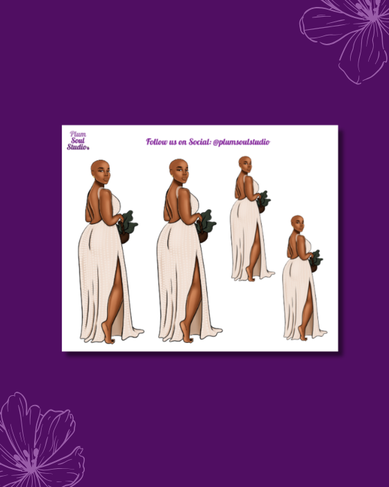 Soft Life on the Farm Bald Mini Sticker Sheet