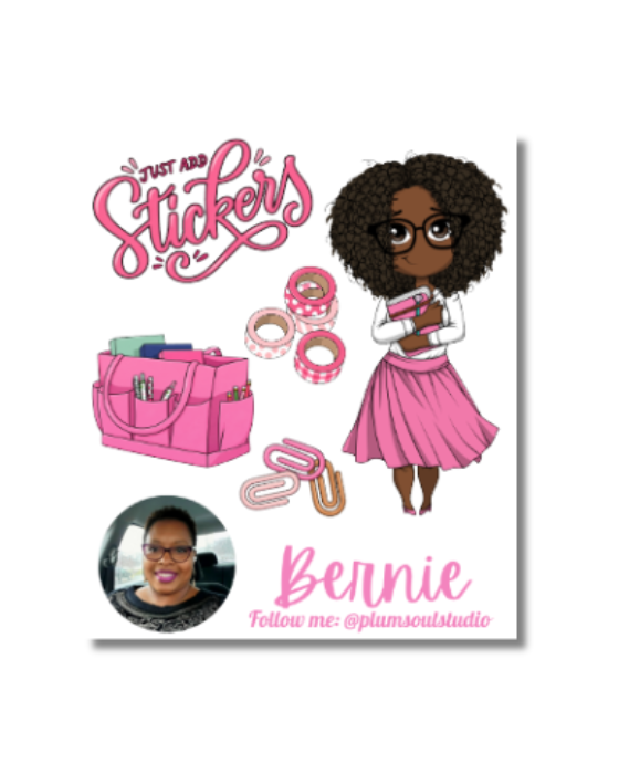 Oh So Paper Planner Girl Contact Card