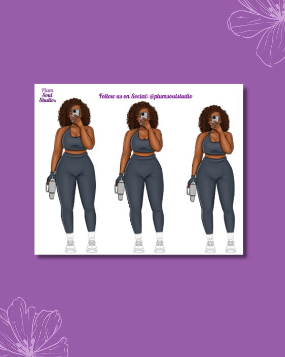 Selfie of Progress Curvy Mini Sticker Sheet