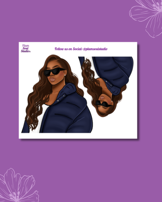 Winter Blues Puffer Mini Sticker Sheet