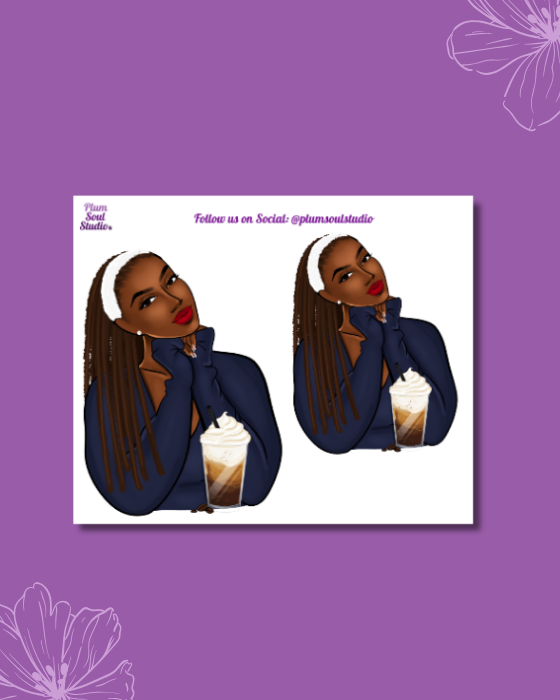 Winter Blues Frappe Mini Sticker Sheet