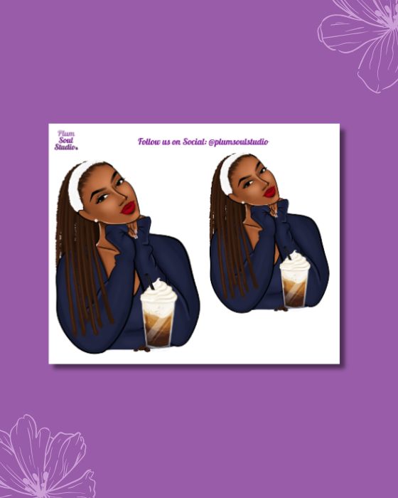 Winter Blues Frappe Mini Sticker Sheet