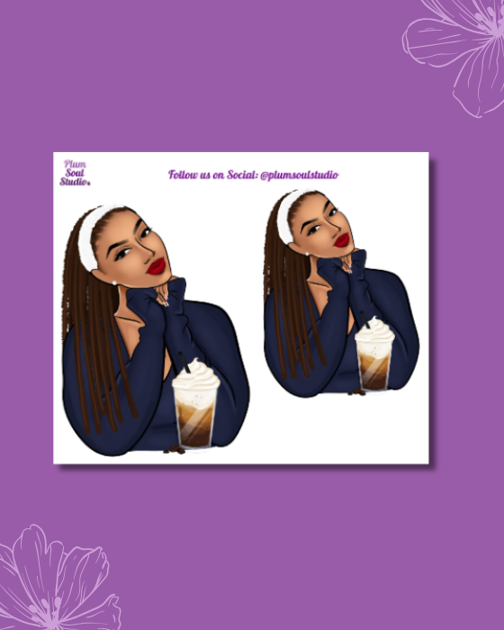 Winter Blues Frappe Mini Sticker Sheet