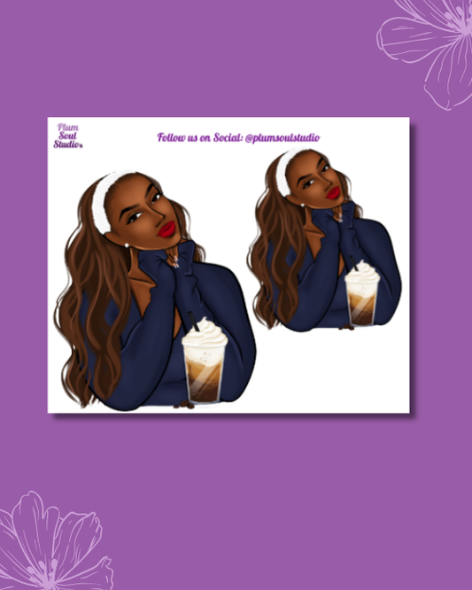 Winter Blues Frappe Mini Sticker Sheet