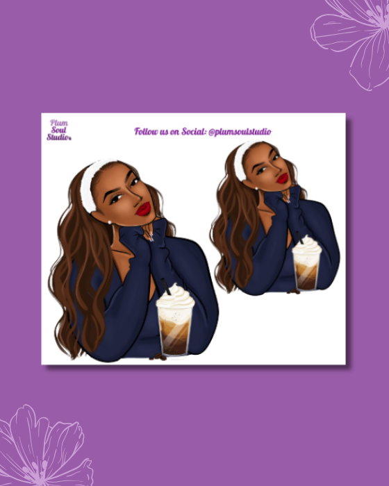 Winter Blues Frappe Mini Sticker Sheet