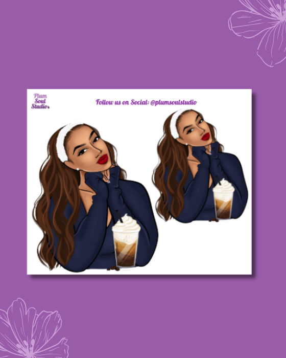 Winter Blues Frappe Mini Sticker Sheet