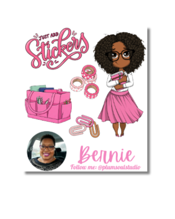 Oh So Paper Planner Girl Contact Card