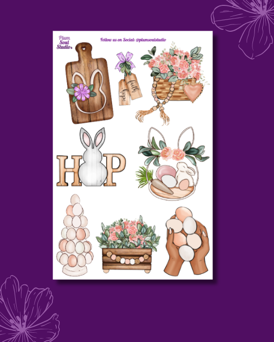 Easter Eggs Decor Sticker Sheet