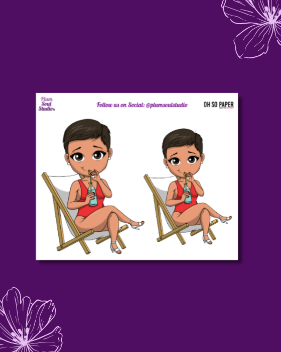 Oh So Paper Poolside Mini Sticker Sheet