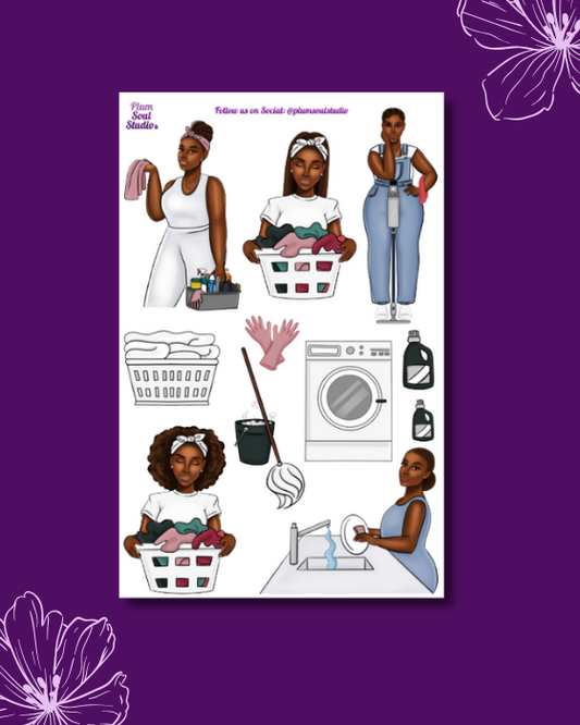 Cleaning Time Sticker Sheet