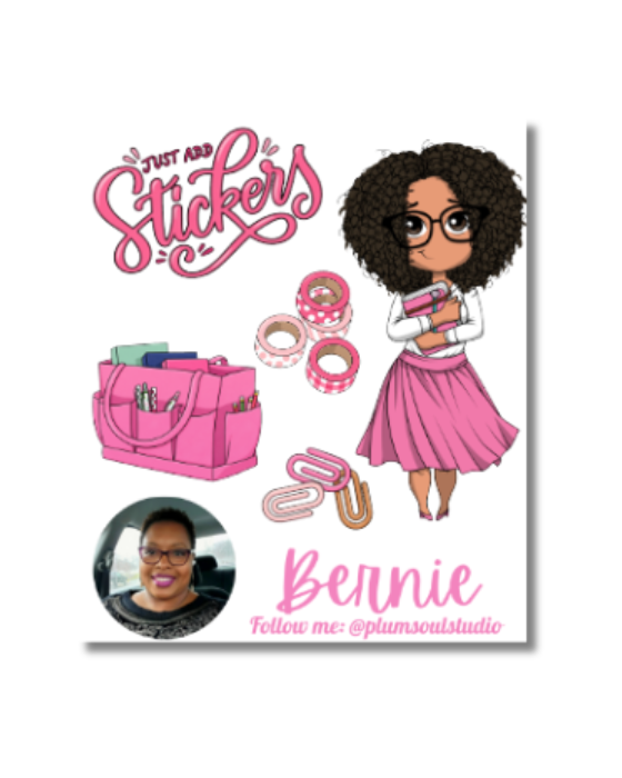 Oh So Paper Planner Girl Contact Card