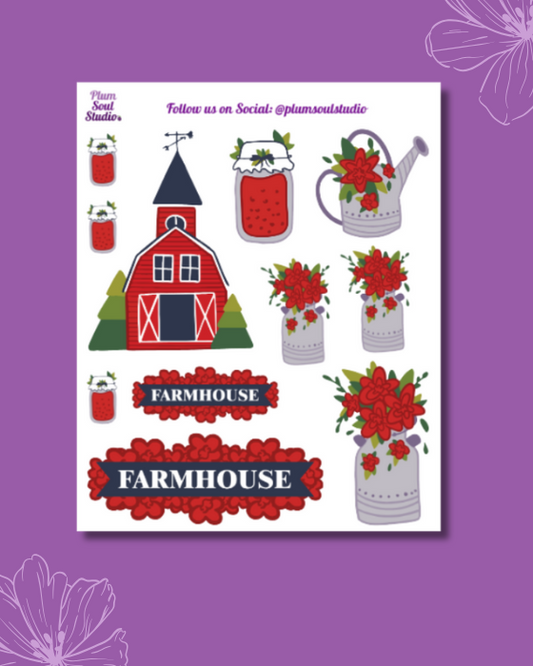 Barn on a Farm Mini Sticker Sheet