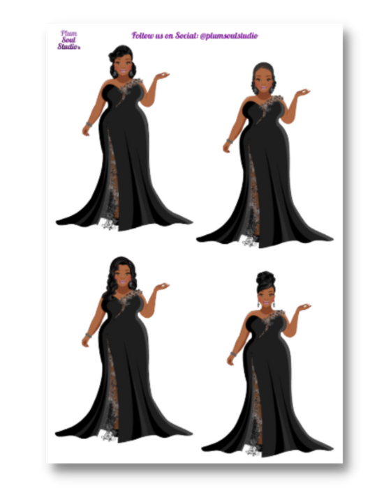 Evening Out Plus Size Sticker Sheet