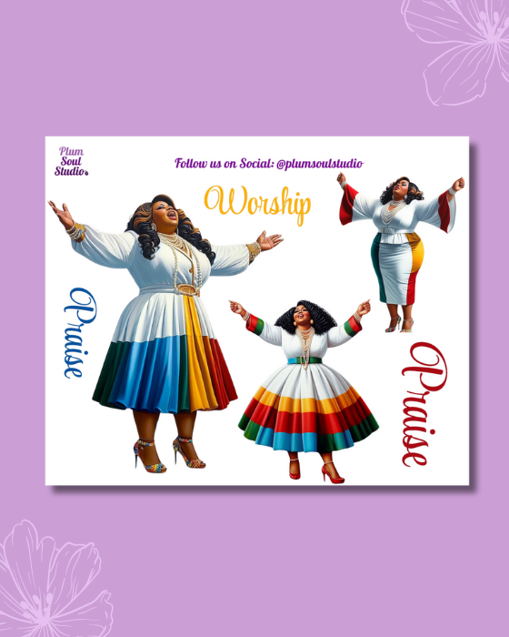 Give Him Praise Mini Sticker Sheet