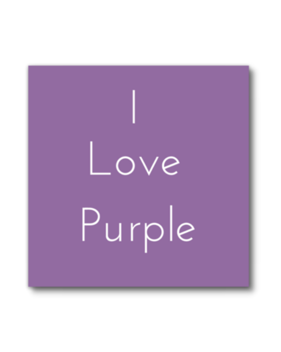 I Love Purple 3.7 inch Vinyl Sticker