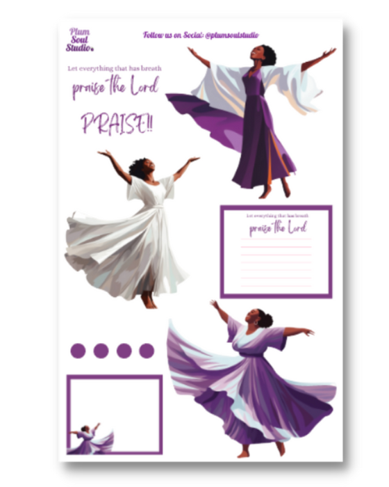 Joyful Praise Sticker Sheet – Plum Soul Studio