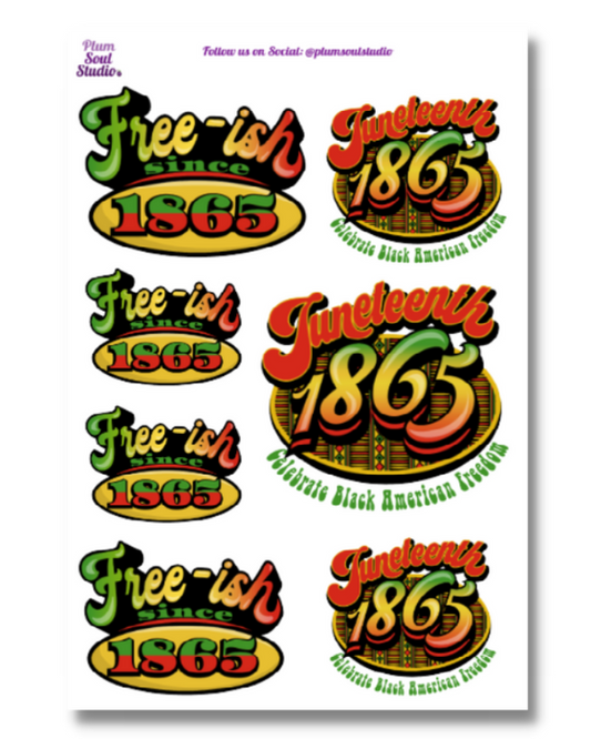 Juneteenth Decals Sticker Sheet