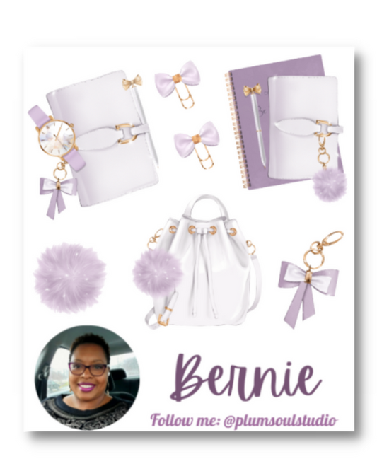 Lavender Planner Things Contact Card