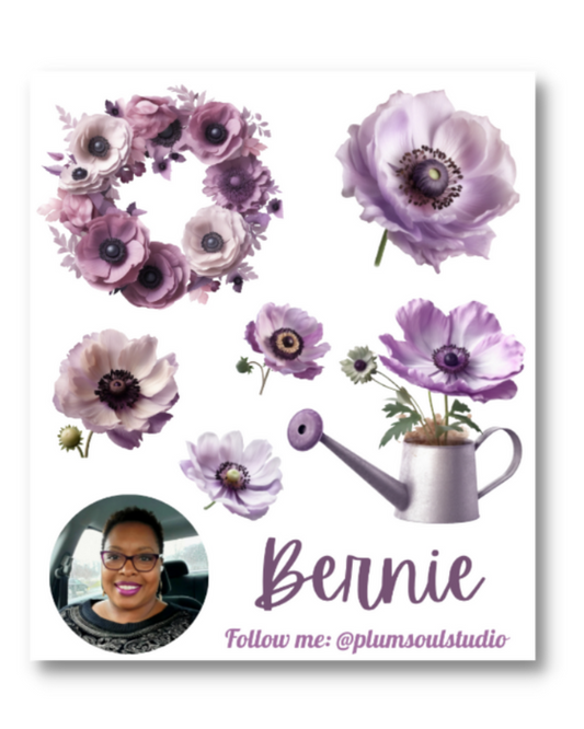Lavender Flowers Contact Cards
