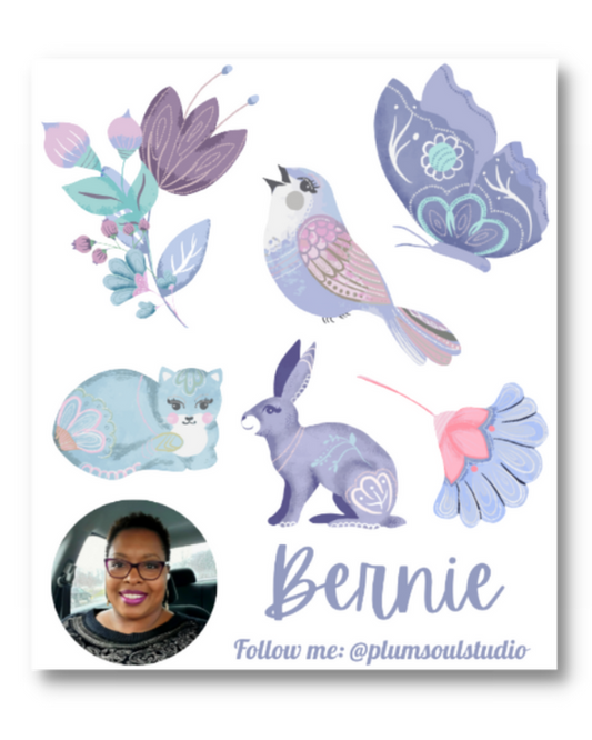 Pastel Folklife Contact Cards