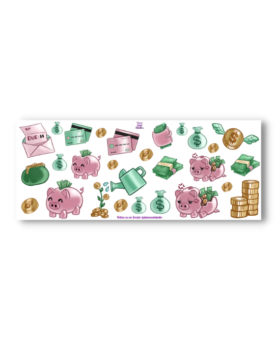 Piggy Bank Sticker Sheet