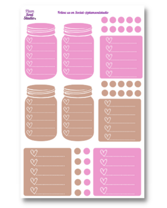 Savings Jar Sticker Sheet