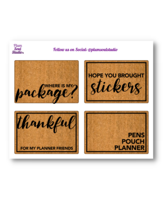 Planner Doormats Two Sticker Sheet