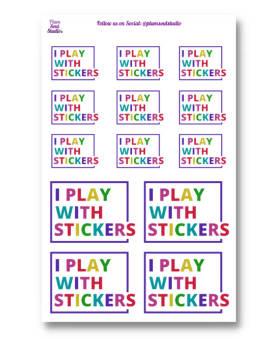 I Play With Stickers Collection – Plum Soul Studio