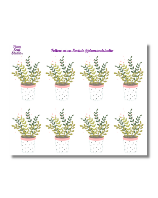 Polka Dot Plants Mini Sticker Sheets