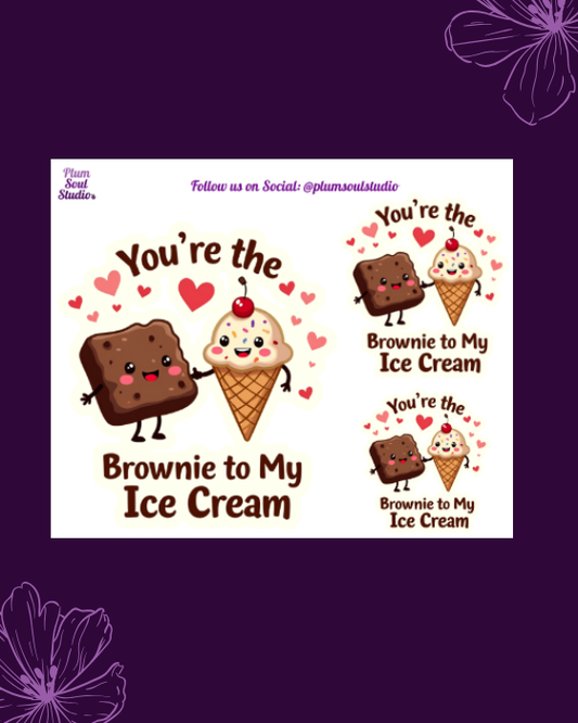 Punny Valentine Brownie Mini Sticker Sheet