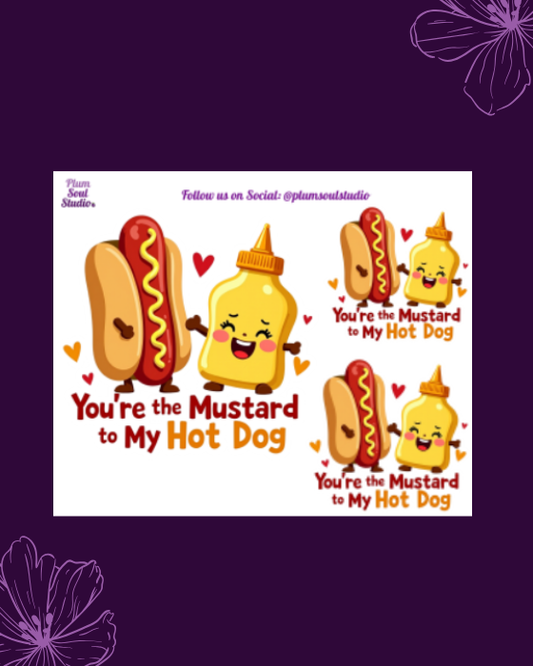 Punny Valentine Hotdog Mini Sticker Sheet