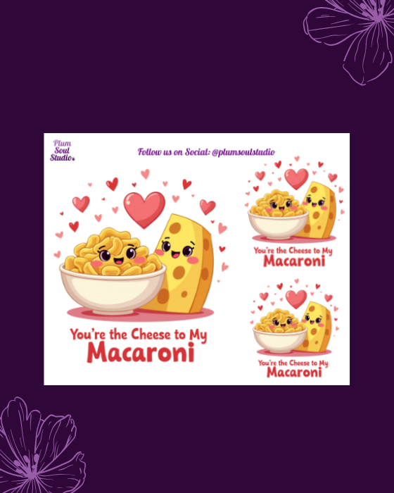 Punny Valentine Macaroni Mini Sticker Sheet