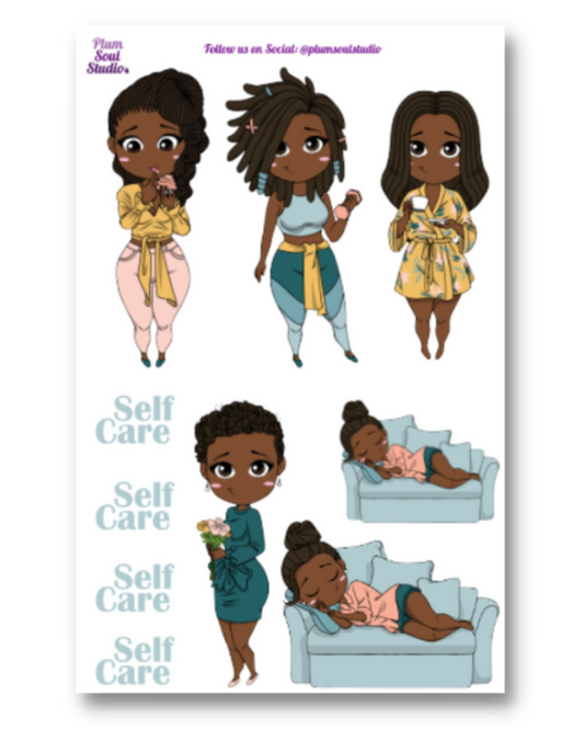 Oh So Paper Self Care Assortment Sticker Sheet