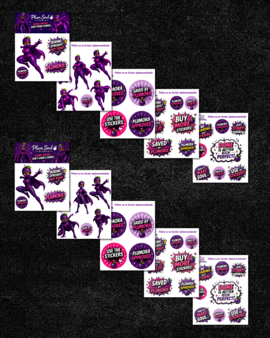 Plumora Micro Sticker Set
