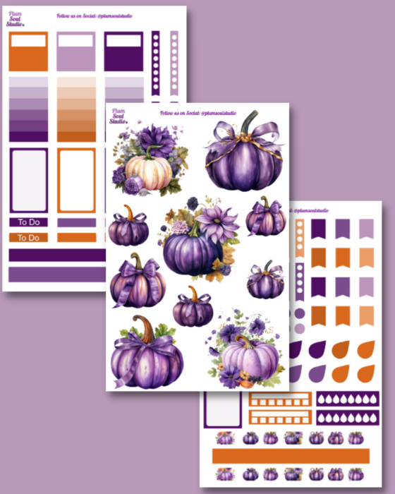 Plum Pumpkins Sticker Kit