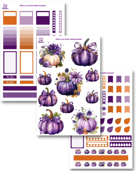 Plum Pumpkins Sticker Kit