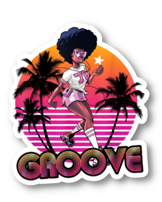 Roll to the Groove Vinyl Die Cut Sticker