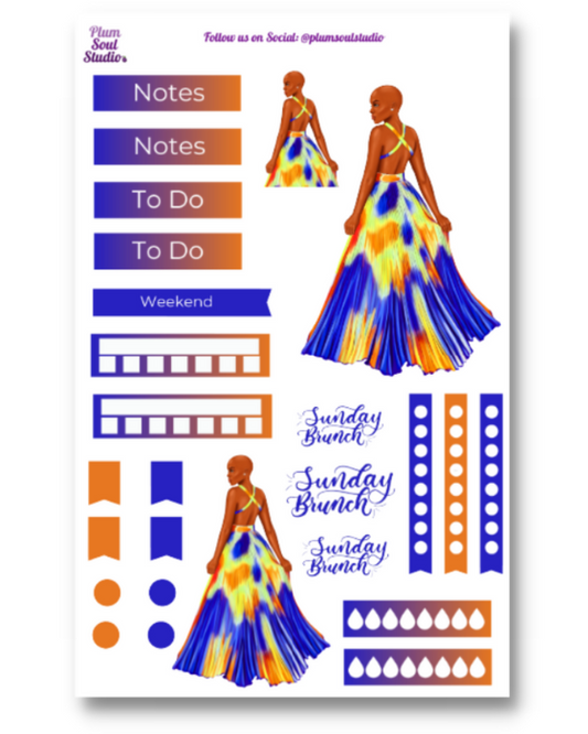 Sunday Brunch Bald Sticker Sheet