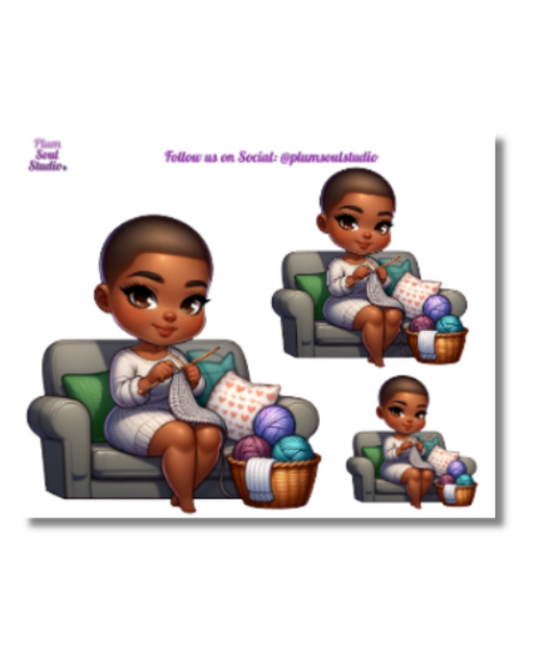Terra Knitting Mini Sticker Sheet