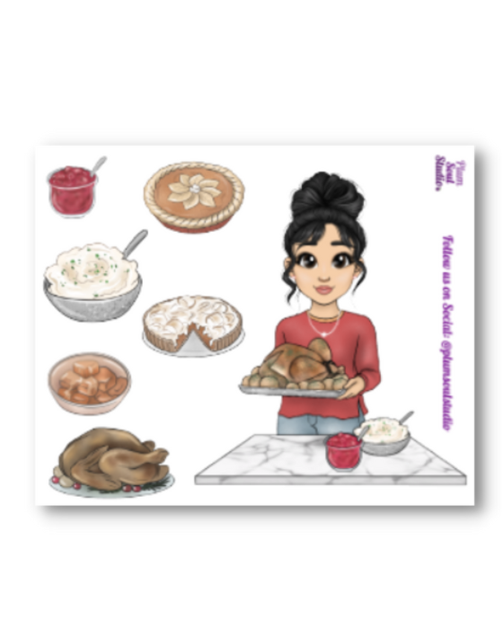 Thanksgiving Turkey Sticker Sheet