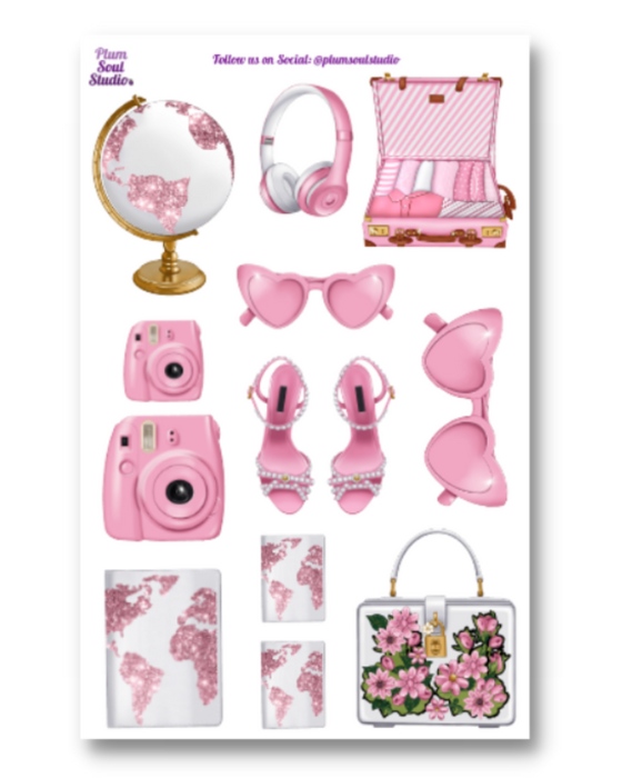 Travel in Style Sticker Sheet