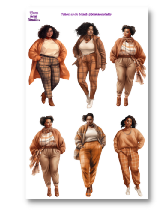 Tynette Apricot Fall Sticker Sheet