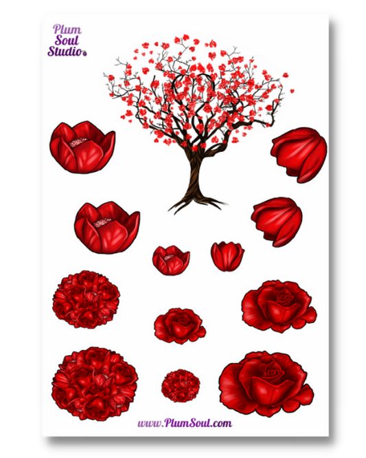 Valentine Petals Sticker Sheet