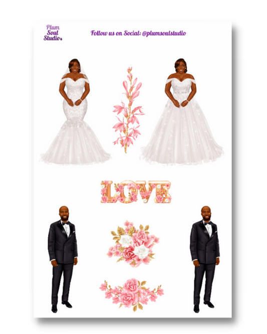 Troy and Pam Wedding Sticker Sheet