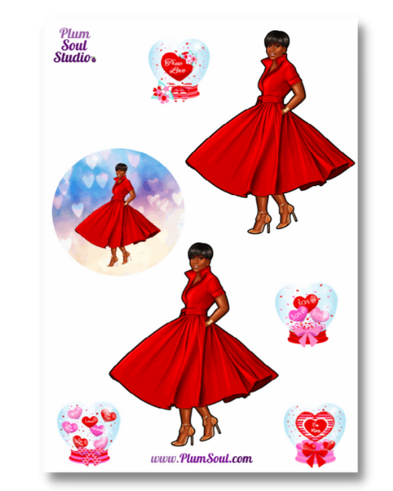 Carolyn Valentine Sticker Sheet
