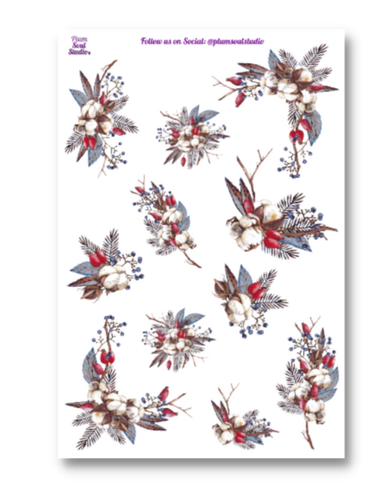 Cotton Bouquets Sticker Sheet