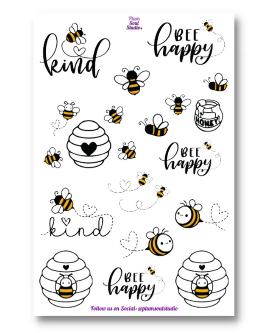 Honey Bee Kind Sticker Sheet
